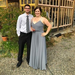 Jenny yoo inesse mineral gray bridesmaid dress size 14